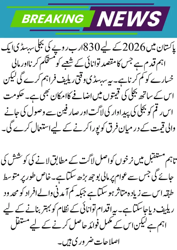 IMF Power Subsidy